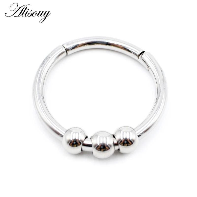 Stainless Steel Circle Ball Ear Weights Heavy Stretcher Plugs Gauges