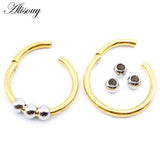 Stainless Steel Circle Ball Ear Weights Heavy Stretcher Plugs Gauges