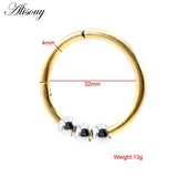 Stainless Steel Circle Ball Ear Weights Heavy Stretcher Plugs Gauges