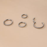 ASTM F136 Surgical Steel Nose Ring Earring Hinged Segment Clicker Titanium