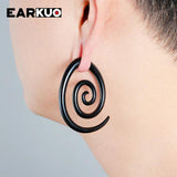 EARKUO Stainless Steel Flower Ellipse Ear Weight Stretchers 2PCS