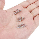 18PCS 20G Stainless Steel Nose Rings Straight Piercings Hypoallergenic