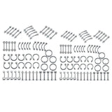 110x Body Jewelry Piercing Hoops for Ear Nose Navel Belly Button