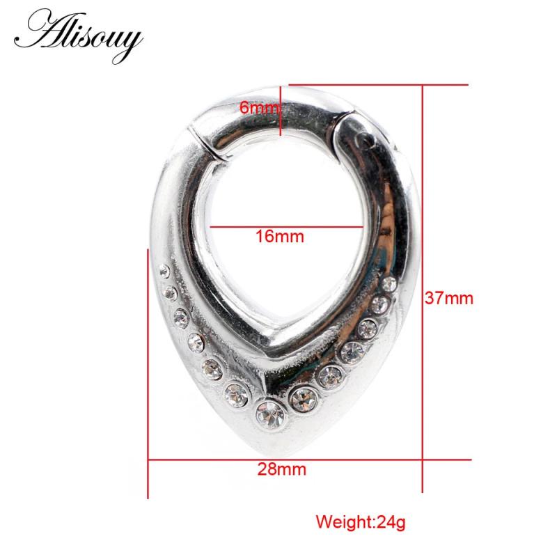 Stainless Steel Zircon Ear Weights Expander Plugs Gauges Earrings