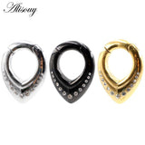 Stainless Steel Zircon Ear Weights Expander Plugs Gauges Earrings