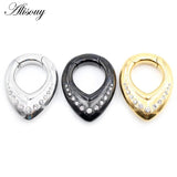 Stainless Steel Zircon Ear Weights Expander Plugs Gauges Earrings
