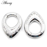 Stainless Steel Zircon Ear Weights Expander Plugs Gauges Earrings