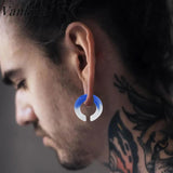 2pcs Pink Glass Ear Plugs Tunnels 6-25mm Body Piercing Jewelry