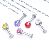 G23 Titanium Lip Piercing Earrings Labret Zircon 14G Ear Studs