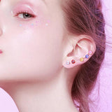 G23 Titanium Lip Piercing Earrings Labret Zircon 14G Ear Studs