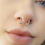 3Pcs Septum Piercing Nose Rings Horseshoe Hoop Punk Earring 16G