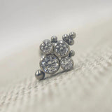 16G Titanium Labret Tongue Lip Tragus Piercing