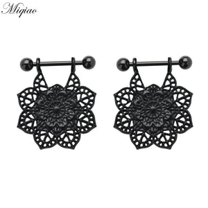 Miqiao 2pcs Bohemian Breast Ring Piercing Jewelry