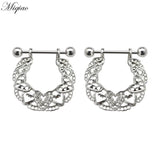 Miqiao 2pcs Bohemian Breast Ring Piercing Jewelry
