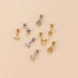 Leosoxs Stainless Steel Zircon Starmoon Ear Bone Nails