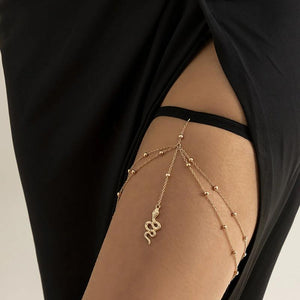 Sexy Elastic Belt Leg Chain Women Beach Star Sequin Tassel Thigh Chain