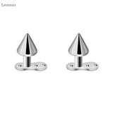 Leosoxs 2pcs Stainless Steel Nail Piercing Jewelry