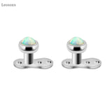 Leosoxs 2pcs Stainless Steel Nail Piercing Jewelry