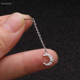Leosoxs 2pcs Stainless Steel Leaf Pendant Earrings