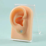 Miqiao 5 Star Zircon Ear Studs Steel Earring