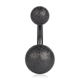 316L Surgical Steel Matte Balls 14G Short Belly Earring Navel Button Ring