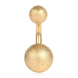 316L Surgical Steel Matte Balls 14G Short Belly Earring Navel Button Ring