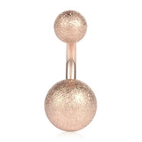 316L Surgical Steel Matte Balls 14G Short Belly Earring Navel Button Ring