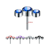 ASTM F136 Titanium 5 CZ Cluster Labret Lip Piercing