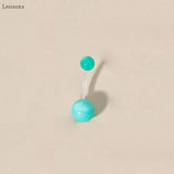 Leosoxs Acrylic Marble Belly Button Nail Piercing Jewelry