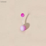 Leosoxs Acrylic Marble Belly Button Nail Piercing Jewelry