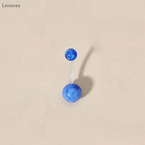 Leosoxs Acrylic Marble Belly Button Nail Piercing Jewelry