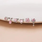 Pink Zircon Double Headed Cochlear Stud Piercing