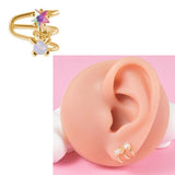 Miqiao 1 Pair Heart-shaped Stainless Steel Ears Clip
