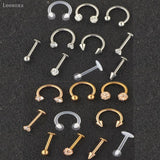 10pcs Nose Nail Nose Ring Earring Piercing Jewelry Set