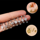Stainless Steel Butterfly Pendant Piercing Bone Nails