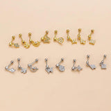 Stainless Steel Butterfly Pendant Piercing Bone Nails