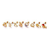 Leosoxs Stainless Steel Screw Ball Ear Bone Nail Piercing