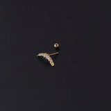 20G Stainless Steel Zircon Ear Bone Stud Piercing Ear Decoration Screws