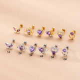 Leosoxs Butterfly Zircon Piercing Earrings