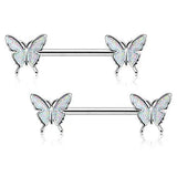 Butterfly Nipple Barbell 14g Nipple Piercing Jewelry