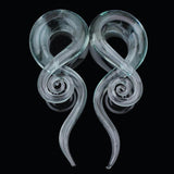 Glass Ear Spiral Taper & Flared Jellyfish Ear Plugs Set