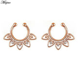 Miqiao 2pcs Tapered Stainless Steel Clip-on Nose Ring