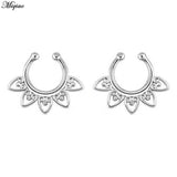 Miqiao 2pcs Tapered Stainless Steel Clip-on Nose Ring