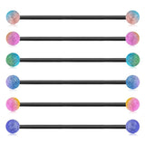 6PCS 38mm SS Industrial Barbell Ear Piercing Bar