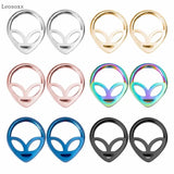 Leosoxs 2pcs Alien Interface Ring Nose Piercing Jewelry