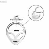 Leosoxs 2pcs Alien Interface Ring Nose Piercing Jewelry