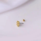 Leosoxs Titanium Steel Rod Ear Bone Stud with Screw Ball Ear Stud