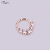 Miqiao Stainless Steel Round Nose Ring Earrings