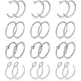 20g Nose Ring Hoop Stainless Steel C Shape 8mm