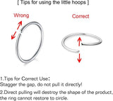 20g Nose Ring Hoop Stainless Steel C Shape 8mm